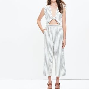 Madewell Tie Front Culotte Jumpsuit in women's size 0